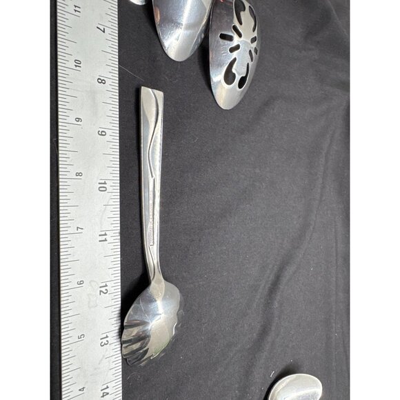 Cuisinart Riverside 5-Piece Stainless Steel Assorted Sugar Serving Teaspoon Tabl - Picture 7 of 12